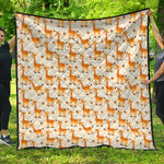 Cute Baby Giraffe Pattern Print Quilt