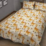 Cute Baby Giraffe Pattern Print Quilt Bed Set