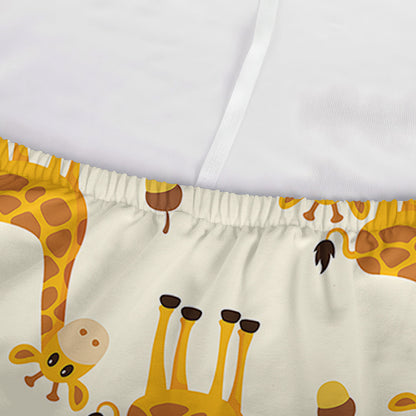 Cute Baby Giraffe Pattern Print Sofa Cover