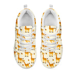 Cute Baby Giraffe Pattern Print White Sneakers