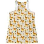 Cute Baby Giraffe Pattern Print Women's Racerback Tank Top