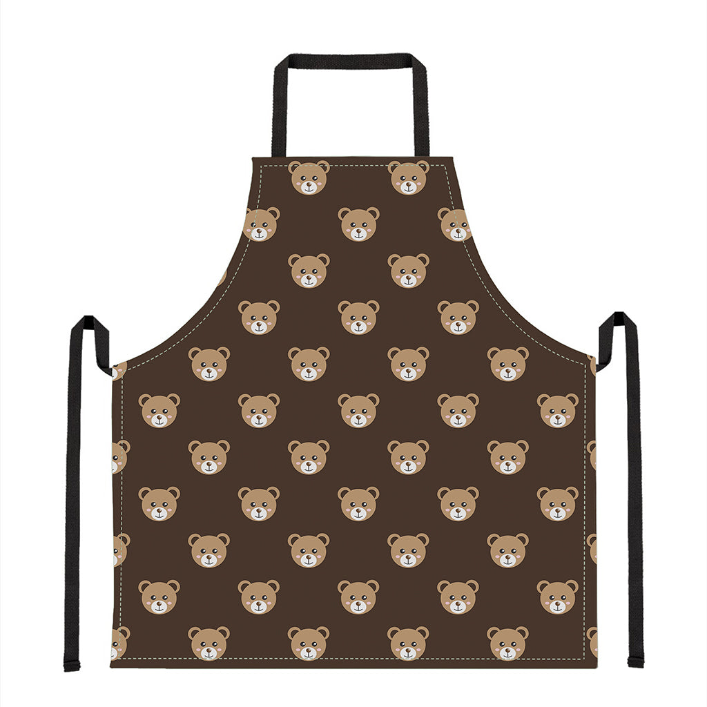 Cute Baby Grizzly Bear Pattern Print Apron