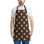 Cute Baby Grizzly Bear Pattern Print Apron
