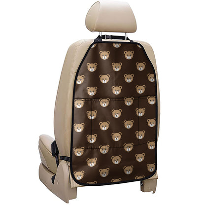 Cute Baby Grizzly Bear Pattern Print Car Seat Organizers