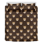 Cute Baby Grizzly Bear Pattern Print Duvet Cover Bedding Set