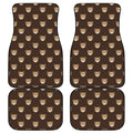 Cute Baby Grizzly Bear Pattern Print Front and Back Car Floor Mats