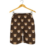 Cute Baby Grizzly Bear Pattern Print Men's Shorts