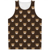 Cute Baby Grizzly Bear Pattern Print Men's Tank Top