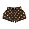 Cute Baby Grizzly Bear Pattern Print Muay Thai Boxing Shorts