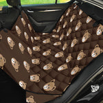 Cute Baby Grizzly Bear Pattern Print Pet Car Back Seat Cover