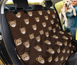 Cute Baby Grizzly Bear Pattern Print Pet Car Back Seat Cover