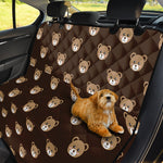 Cute Baby Grizzly Bear Pattern Print Pet Car Back Seat Cover