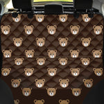 Cute Baby Grizzly Bear Pattern Print Pet Car Back Seat Cover