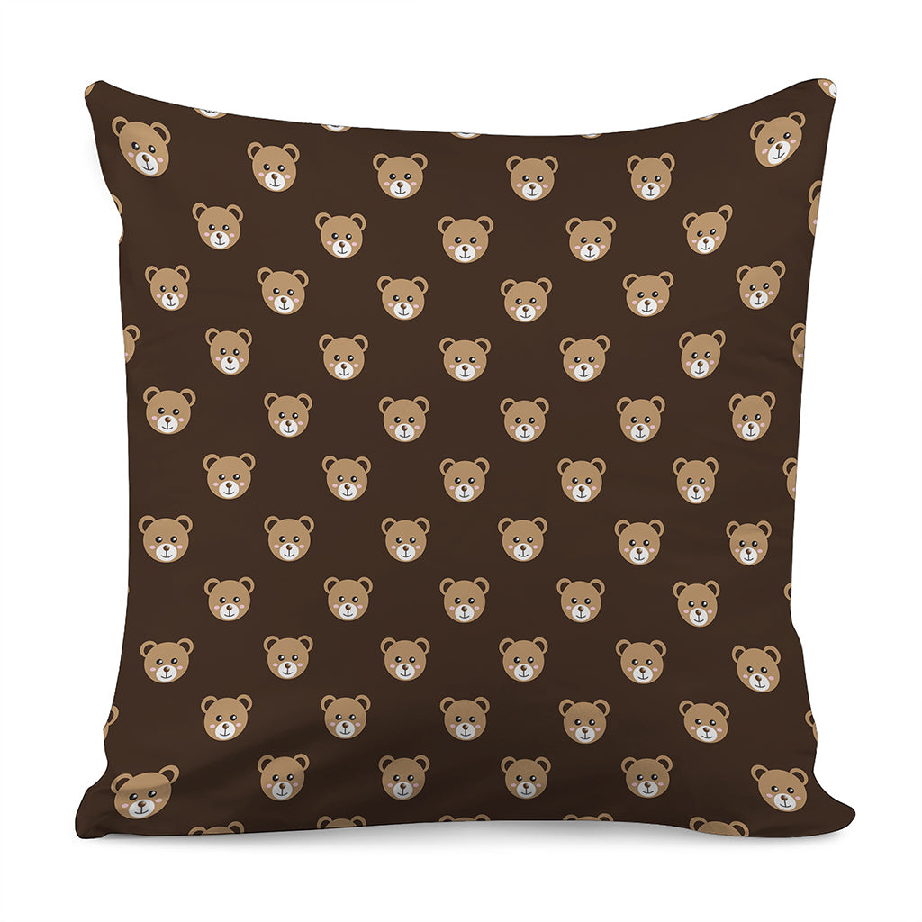 Cute Baby Grizzly Bear Pattern Print Pillow Cover