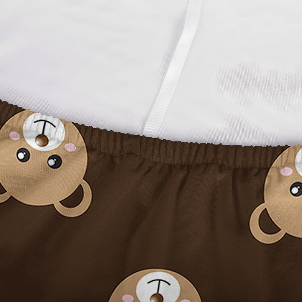 Cute Baby Grizzly Bear Pattern Print Sofa Cover