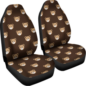 Cute Baby Grizzly Bear Pattern Print Universal Fit Car Seat Covers