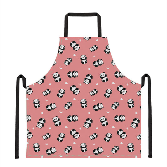 Cute Baby Panda Pattern Print Apron