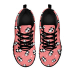 Cute Baby Panda Pattern Print Black Sneakers