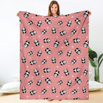Cute Baby Panda Pattern Print Blanket