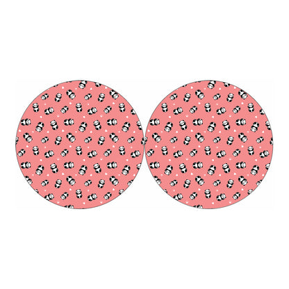Cute Baby Panda Pattern Print Car Coasters