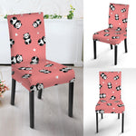 Cute Baby Panda Pattern Print Dining Chair Slipcover