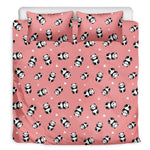 Cute Baby Panda Pattern Print Duvet Cover Bedding Set