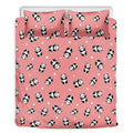 Cute Baby Panda Pattern Print Duvet Cover Bedding Set
