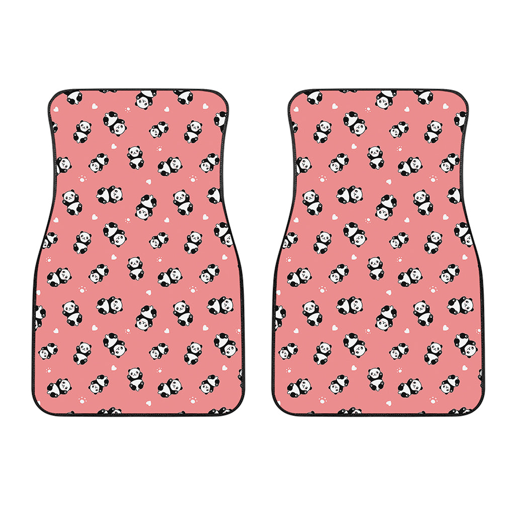 Cute Baby Panda Pattern Print Front Car Floor Mats