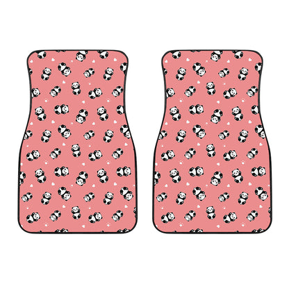 Cute Baby Panda Pattern Print Front Car Floor Mats