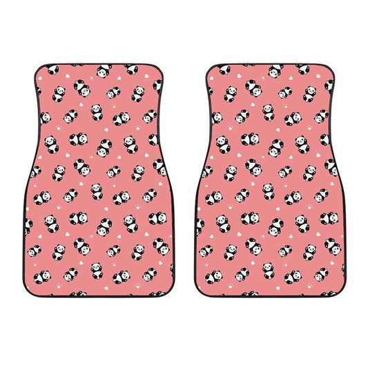 Cute Baby Panda Pattern Print Front Car Floor Mats