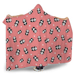 Cute Baby Panda Pattern Print Hooded Blanket
