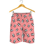 Cute Baby Panda Pattern Print Men's Shorts