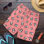 Cute Baby Panda Pattern Print Men's Shorts