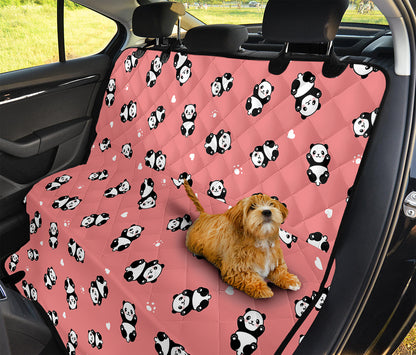 Cute Baby Panda Pattern Print Pet Car Back Seat Cover