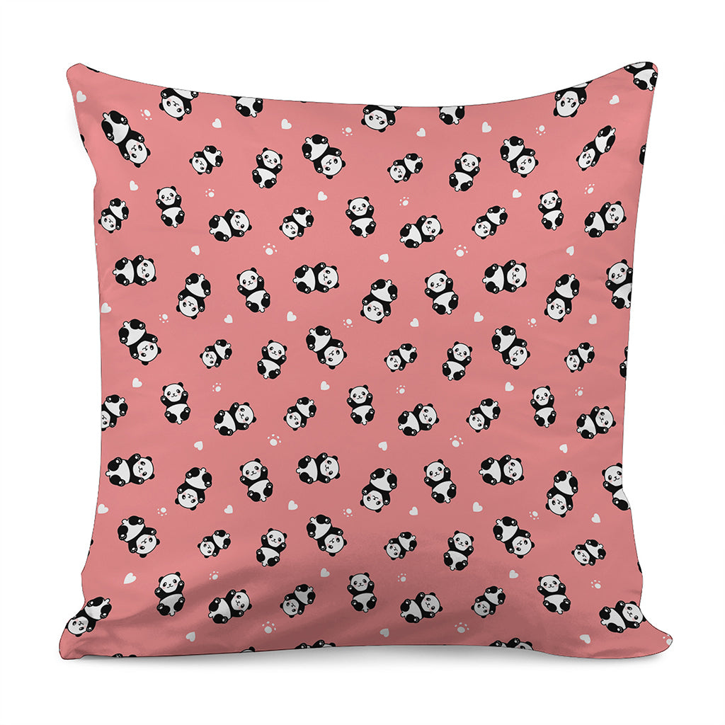 Cute Baby Panda Pattern Print Pillow Cover