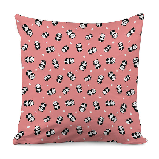 Cute Baby Panda Pattern Print Pillow Cover