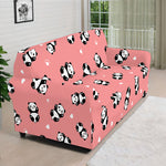 Cute Baby Panda Pattern Print Sofa Cover