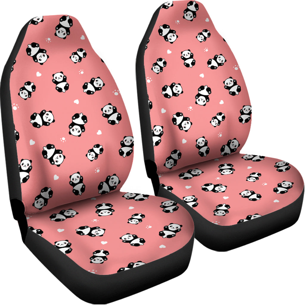 Cute Baby Panda Pattern Print Universal Fit Car Seat Covers