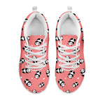 Cute Baby Panda Pattern Print White Sneakers