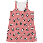 Cute Baby Panda Pattern Print Women's Racerback Tank Top