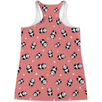 Cute Baby Panda Pattern Print Women's Racerback Tank Top