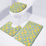 Cute Banana Pattern Print 3 Piece Bath Mat Set