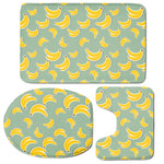 Cute Banana Pattern Print 3 Piece Bath Mat Set