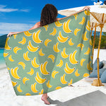 Cute Banana Pattern Print Beach Sarong Wrap