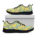 Cute Banana Pattern Print Black Running Shoes