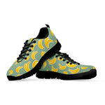 Cute Banana Pattern Print Black Sneakers