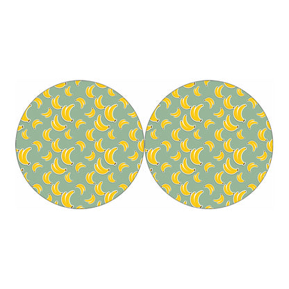 Cute Banana Pattern Print Car Coasters