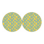Cute Banana Pattern Print Car Coasters