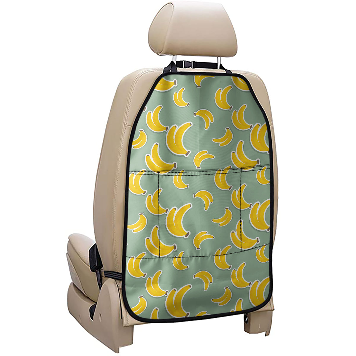 Cute Banana Pattern Print Car Seat Organizers