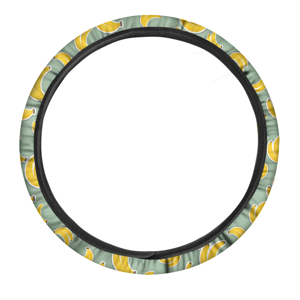 Cute Banana Pattern Print Car Steering Wheel Cover